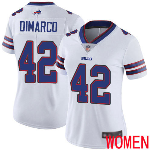 Women Buffalo Bills #42 Patrick DiMarco White Vapor Untouchable Limited Player NFL Jersey